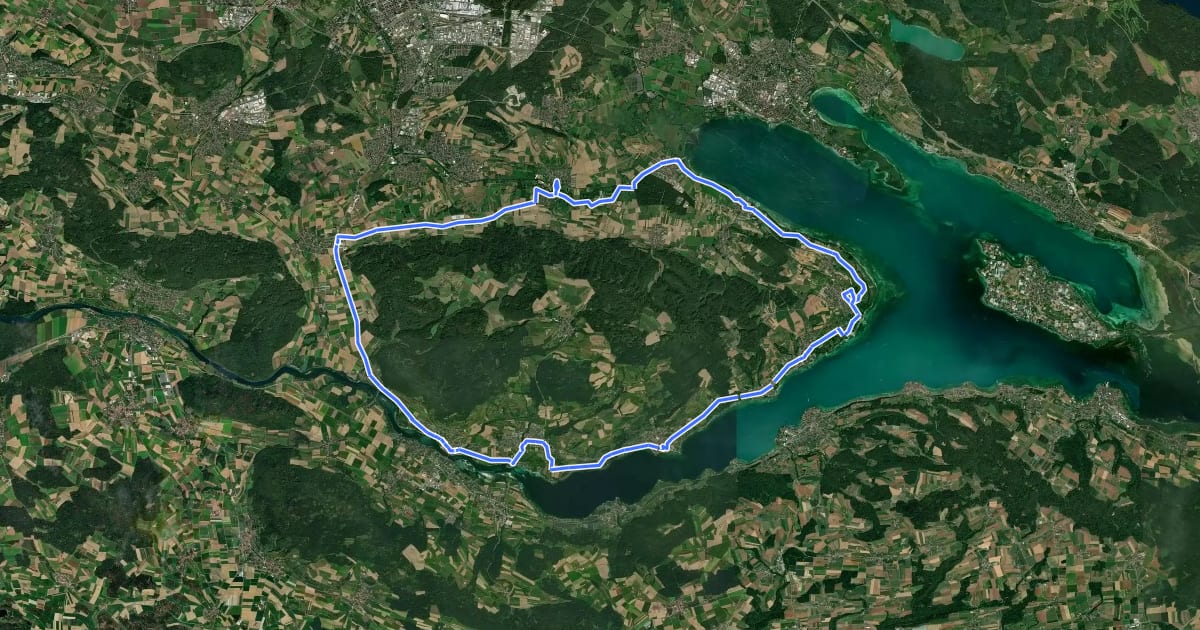 Маршрут Burgenweg 6 на спутниковом снимке
