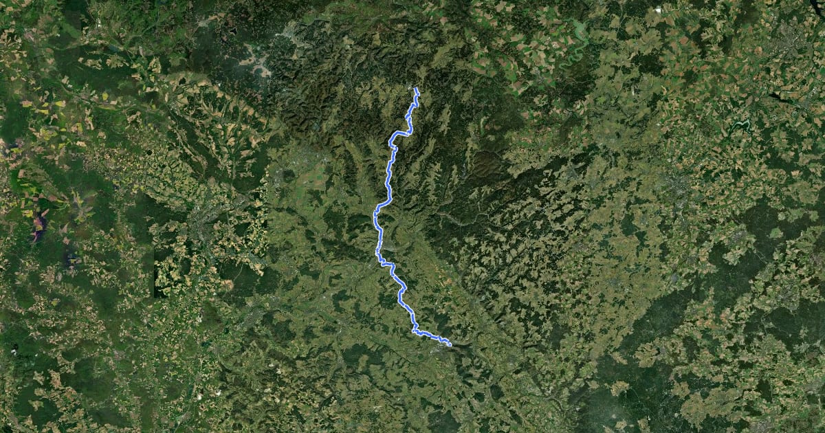 Маршрут Burgenweg на спутниковом снимке