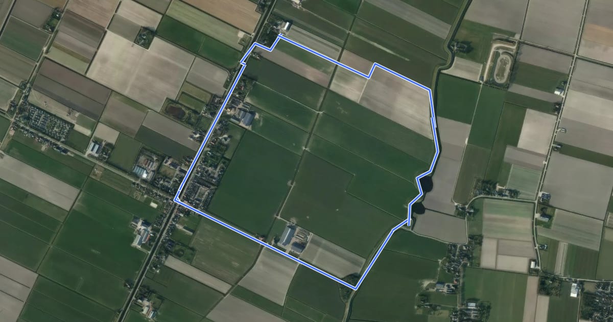 Маршрут Burgerbrug groen 4,9 km на спутниковом снимке