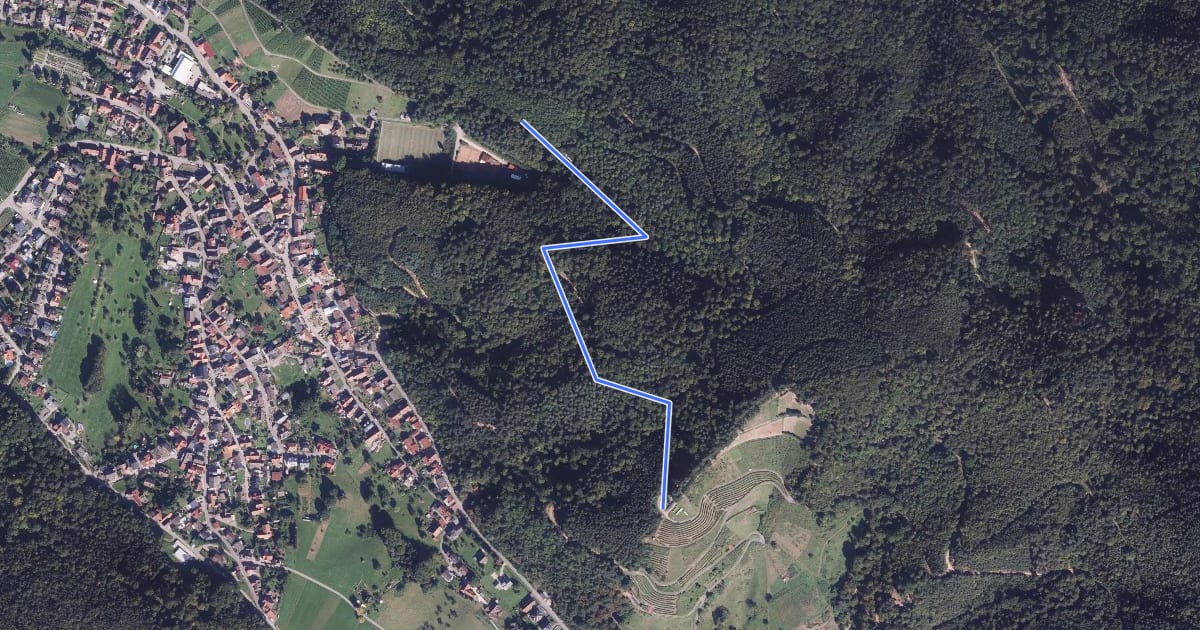 Маршрут Burggraben - Heiligwand на спутниковом снимке