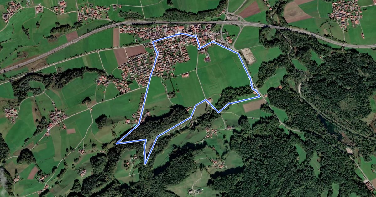 Маршрут Burghölz-Runde на спутниковом снимке