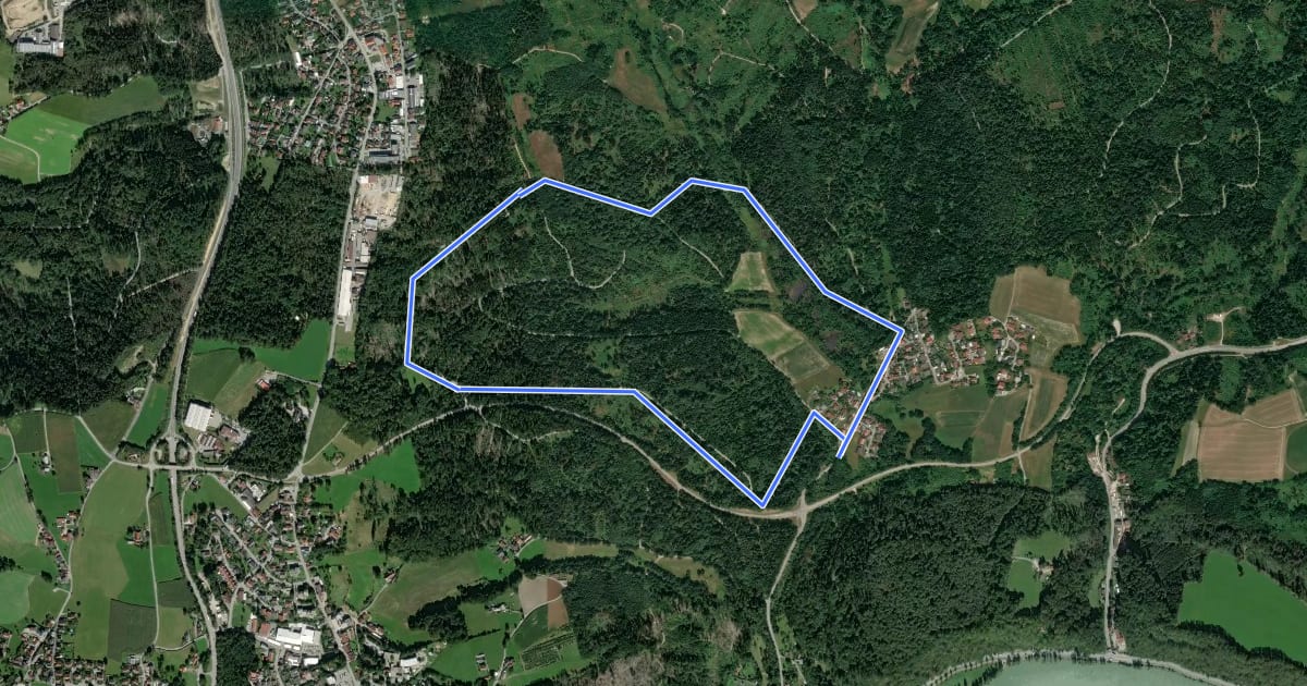 Маршрут Burgholz-Runde (Passau) на спутниковом снимке