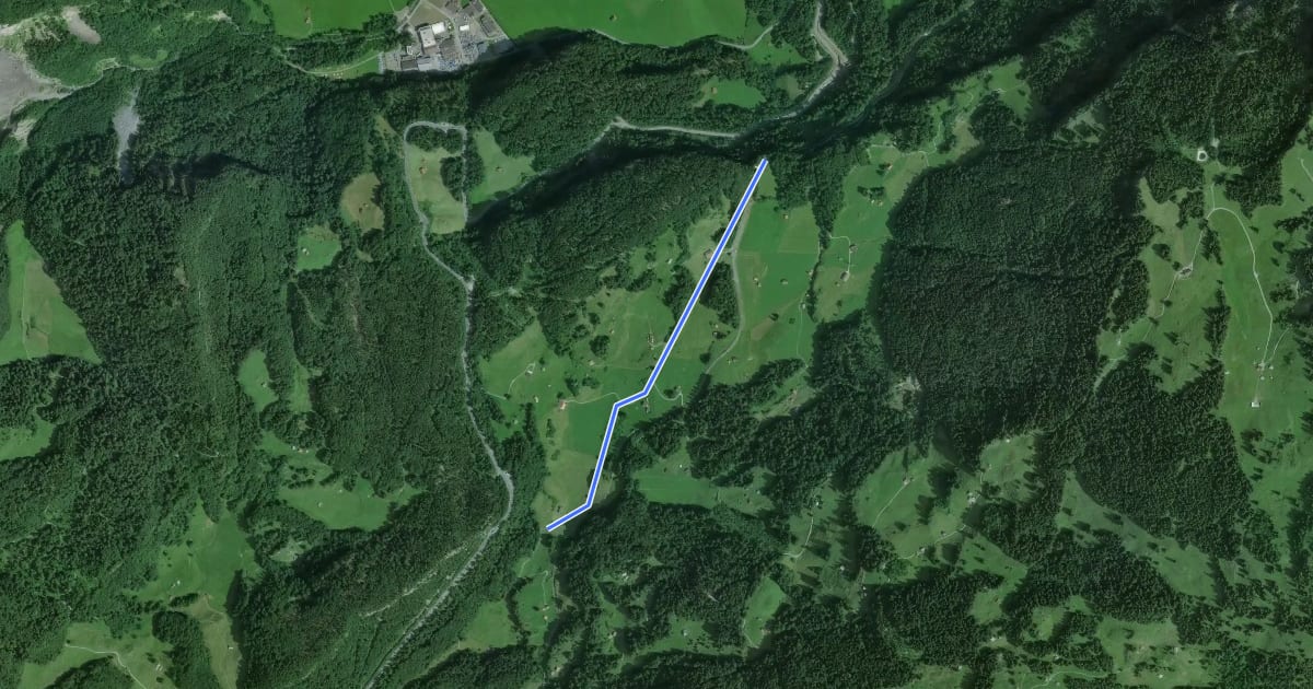 Маршрут Burgkapelle - Cholhüttliwald на спутниковом снимке