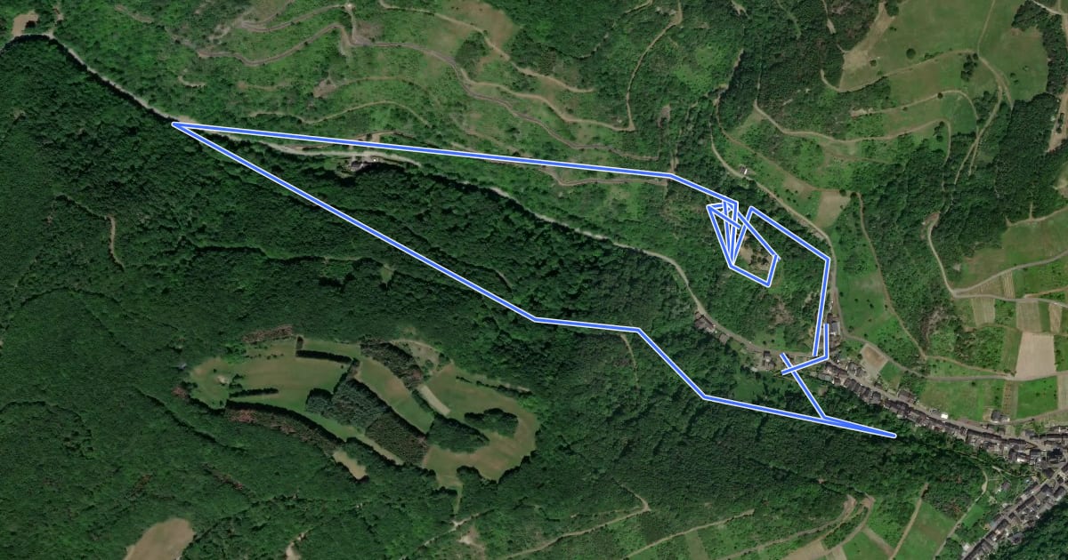Маршрут Burgrundweg на спутниковом снимке