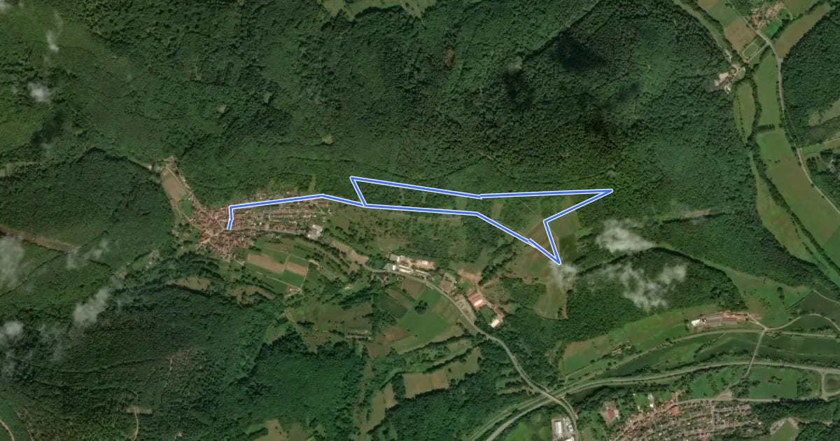 Маршрут Burgunderweg Gräfenhausen на спутниковом снимке