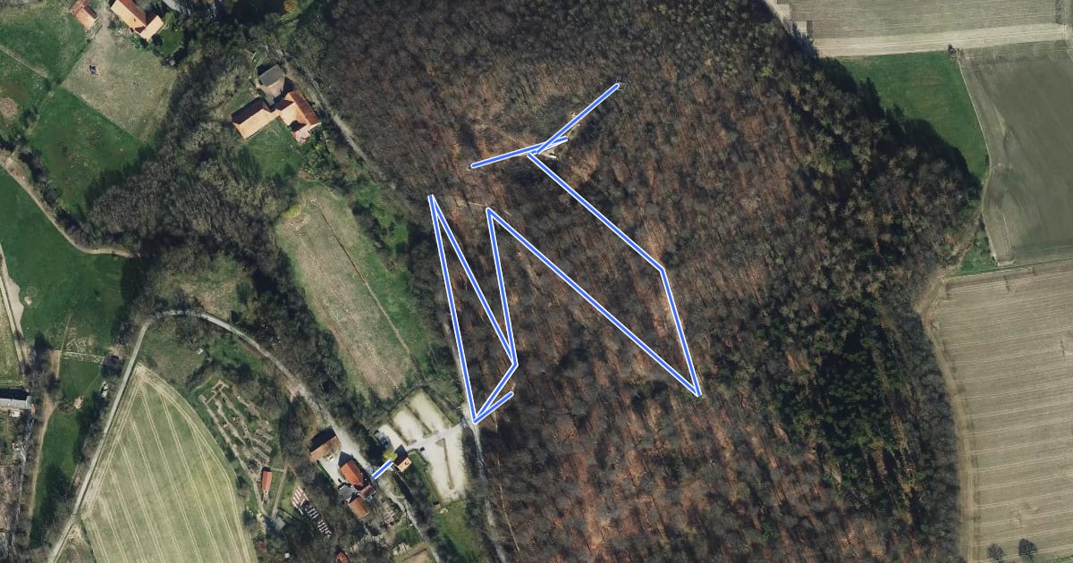 Маршрут Burgweg на спутниковом снимке