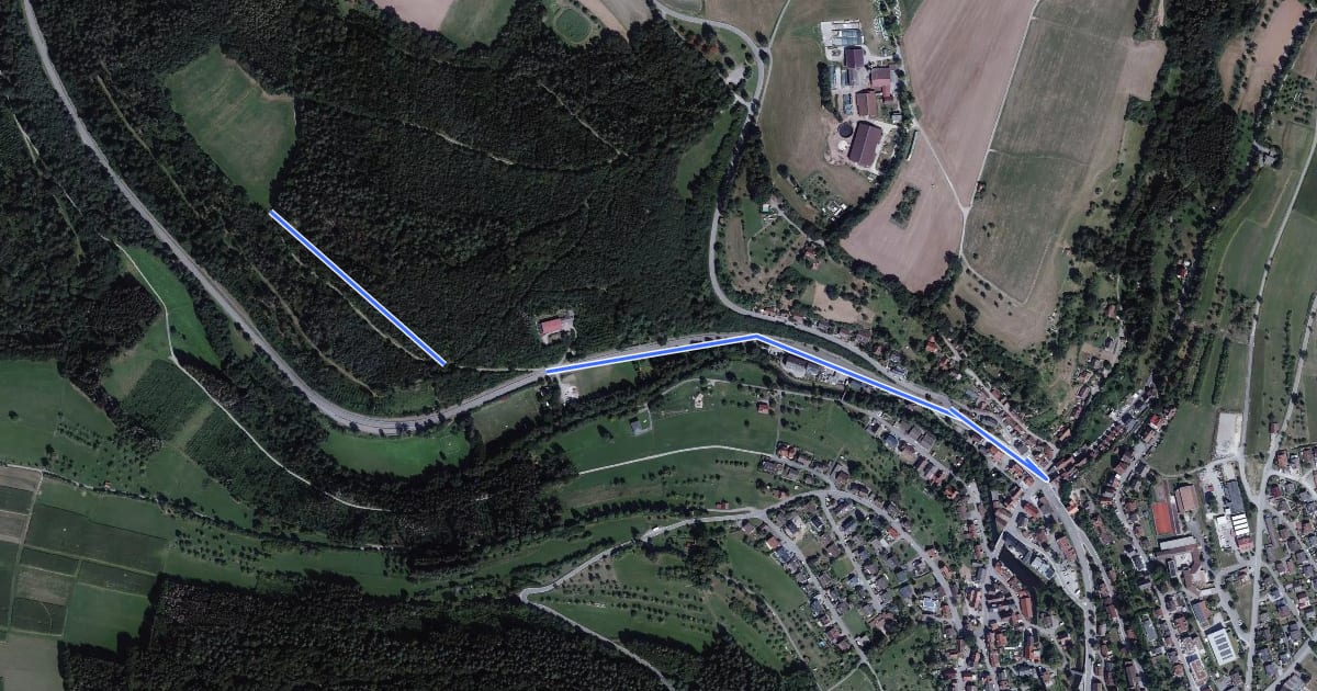 Маршрут Burkardts-Wiese - Ebhausen Lammbrücke на спутниковом снимке