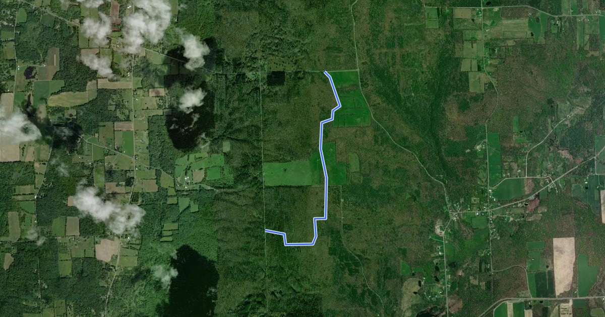 Маршрут Burnt Hill Trail на спутниковом снимке