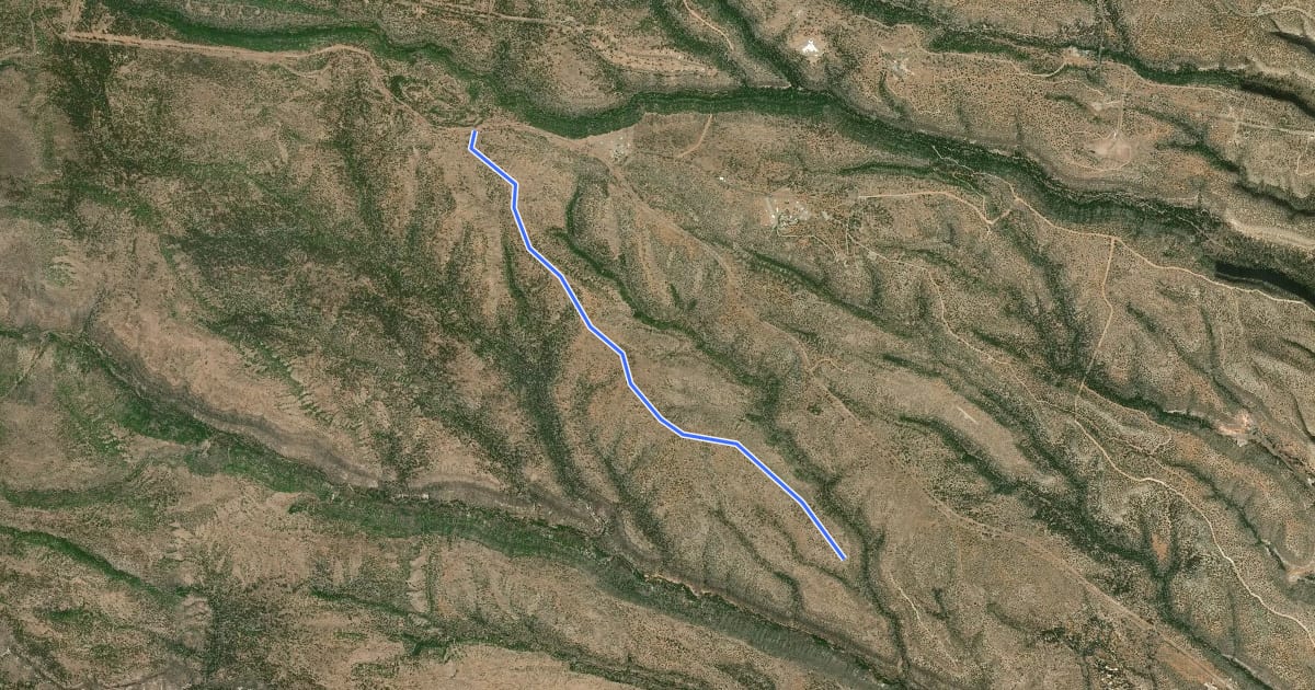 Маршрут Burnt Mesa Trail на спутниковом снимке