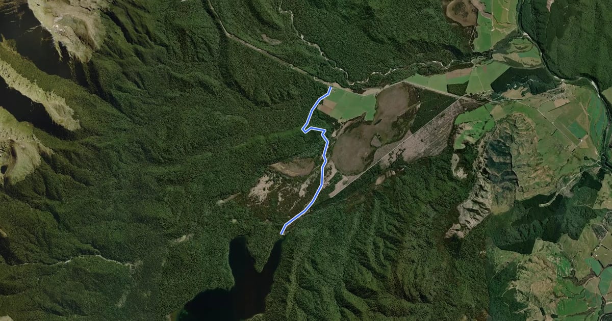 Маршрут Burnt Ridge Track на спутниковом снимке