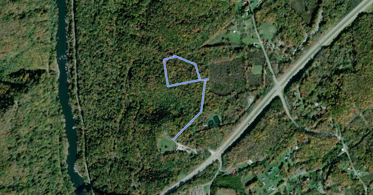 Маршрут Burnwood Trail на спутниковом снимке