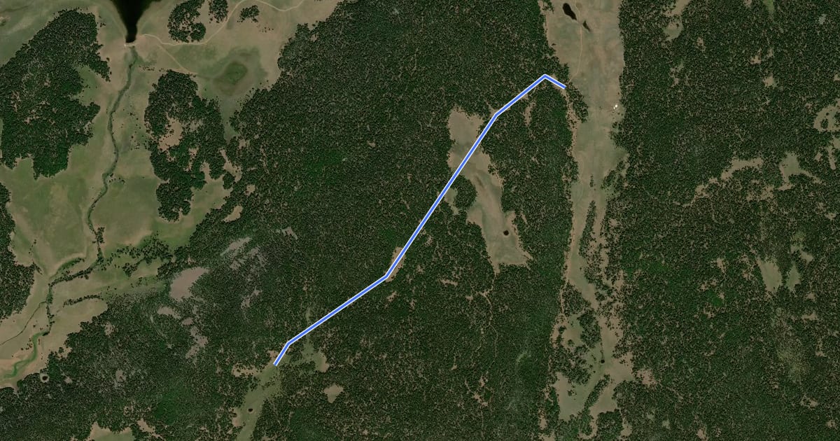 Маршрут Burr Top Trail на спутниковом снимке