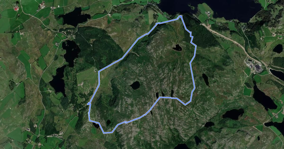 Маршрут Bursfjell round trip на спутниковом снимке