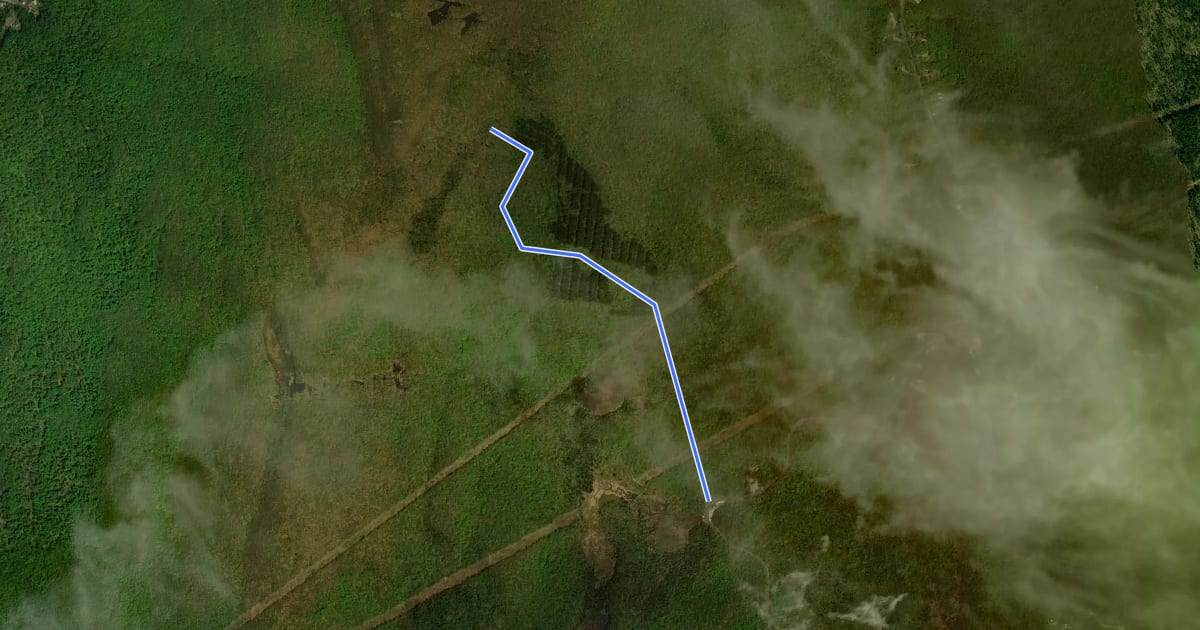 Маршрут Busby Trail на спутниковом снимке