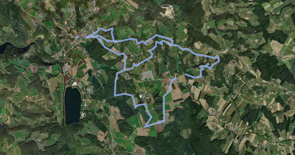 Маршрут Buschenschankrundweg на спутниковом снимке