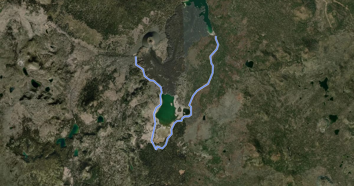 Маршрут Butte Lake To Snag Lake Trail на спутниковом снимке