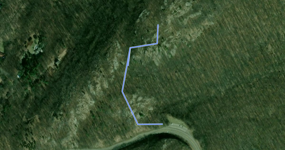 Маршрут Butter Hill Trail на спутниковом снимке