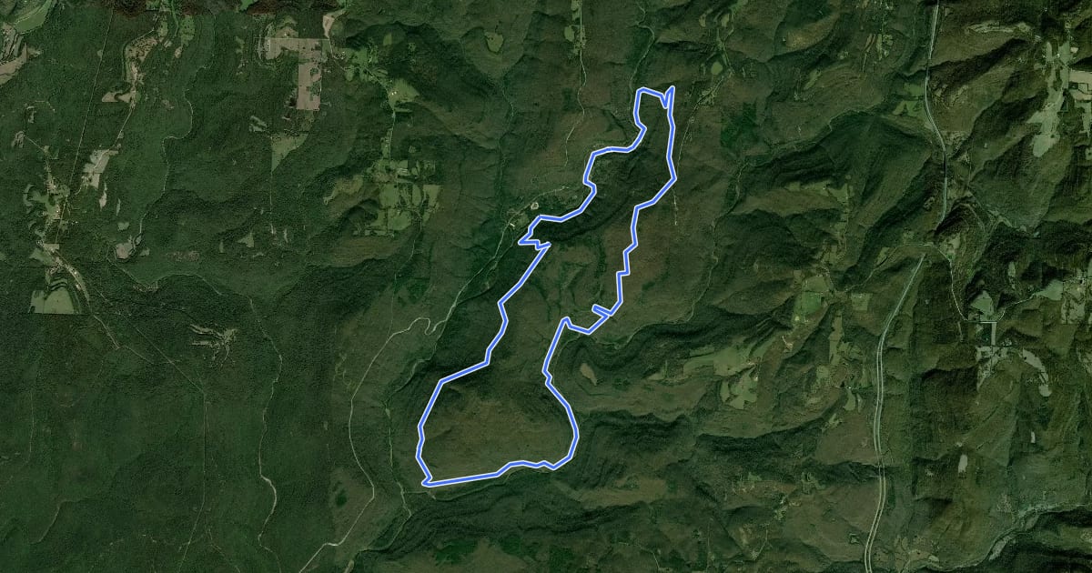 Маршрут Butterfield Hiking Trail на спутниковом снимке