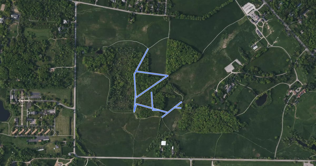 Маршрут Butterfly Trail на спутниковом снимке