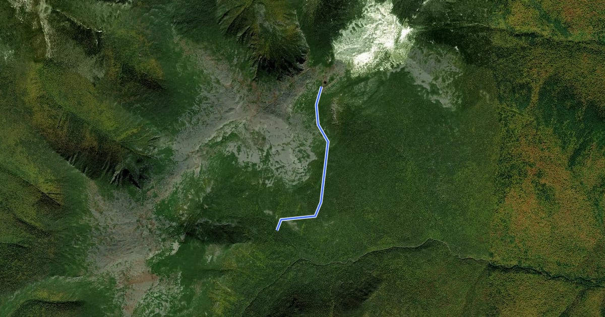 Маршрут Buttress Trail на спутниковом снимке