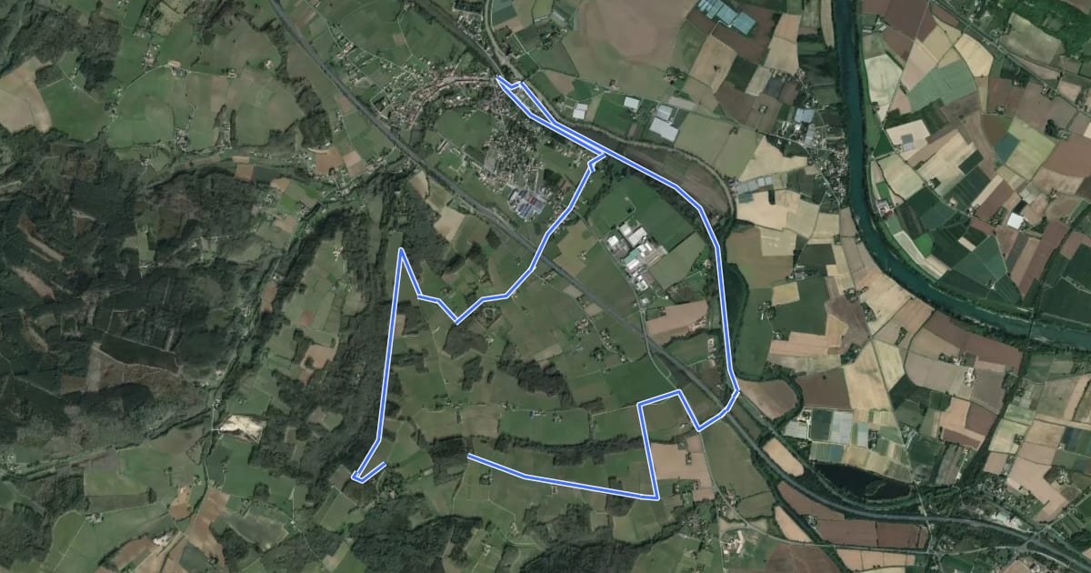 Маршрут Buzet, un port entre Canal et Baïse - 13.1 km на спутниковом снимке