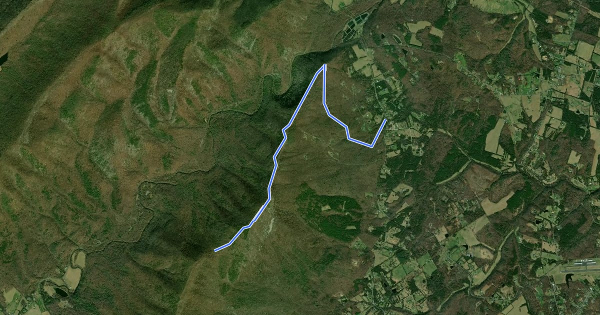 Маршрут Buzzard Rock Trail на спутниковом снимке