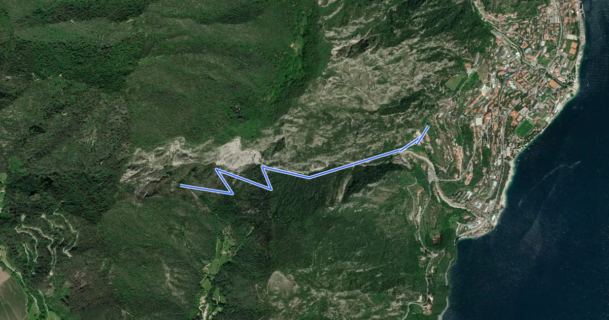 Маршрут BVG, Campaldo di Limone на спутниковом снимке