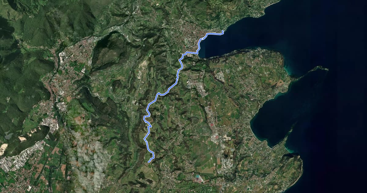 Маршрут BVG Tratto Lago di Lucone, Salò на спутниковом снимке
