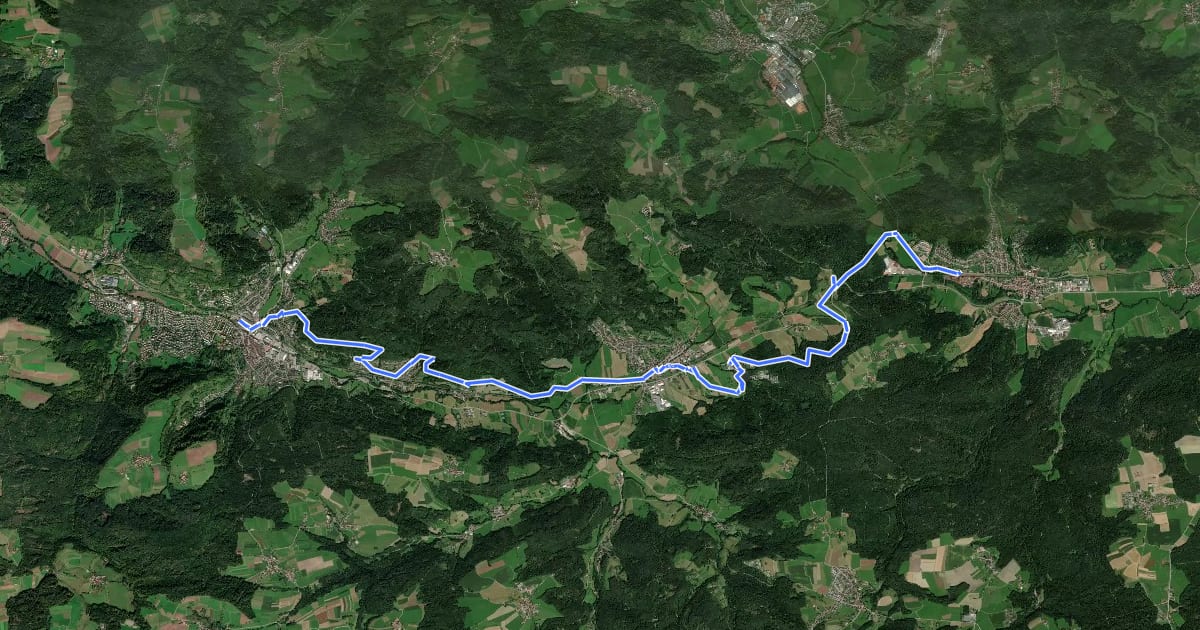 Маршрут bwegt-Wanderweg Fichtenberg-Murrhardt на спутниковом снимке