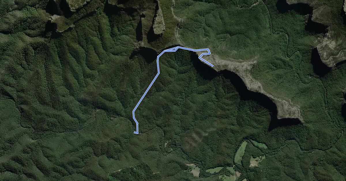 Маршрут Byangee Mountain Walking Track на спутниковом снимке