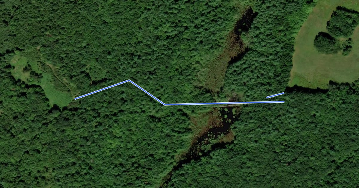 Маршрут Byrne Spur Trail на спутниковом снимке