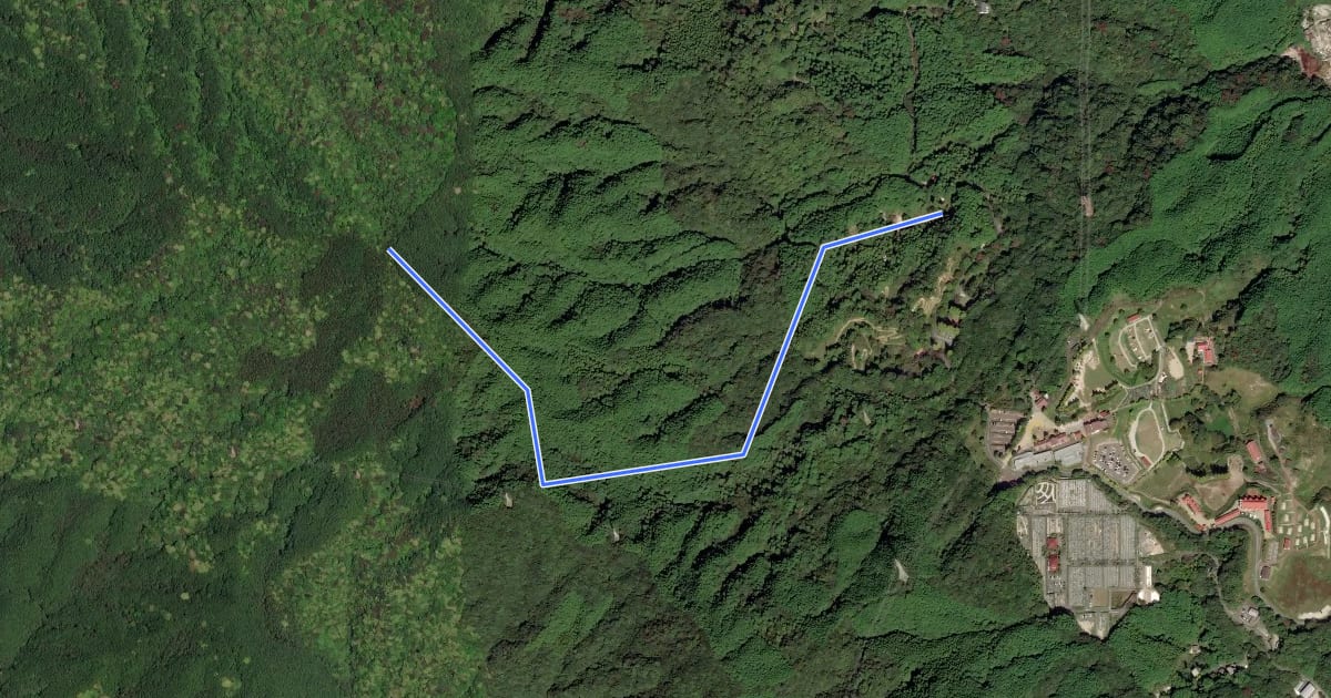 Маршрут 油山登山道Cコース на спутниковом снимке