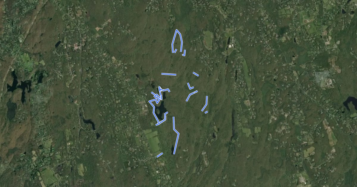 Маршрут C P Huntington State Park на спутниковом снимке