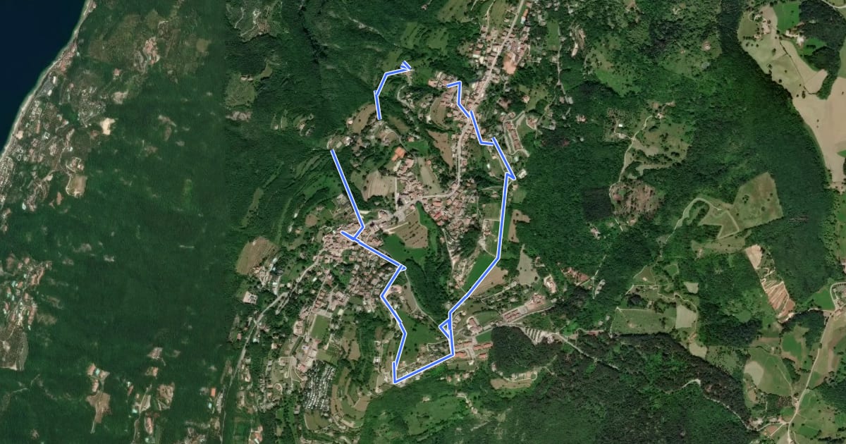 Маршрут Cà Sartori - Capra - Dosso Croce - San Zeno di Montagna - Le Tese - Cà Sartori на спутниковом снимке