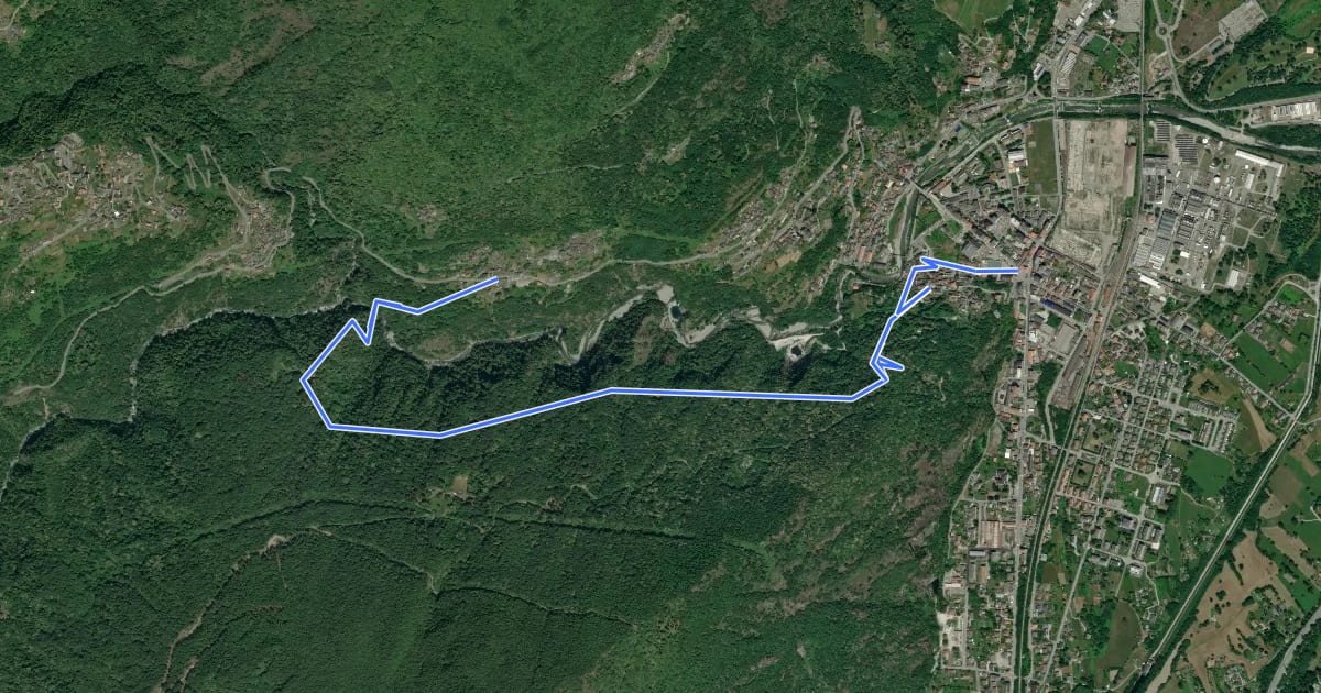 Маршрут C03 - Villadossola - Vezzo - Boschetto на спутниковом снимке