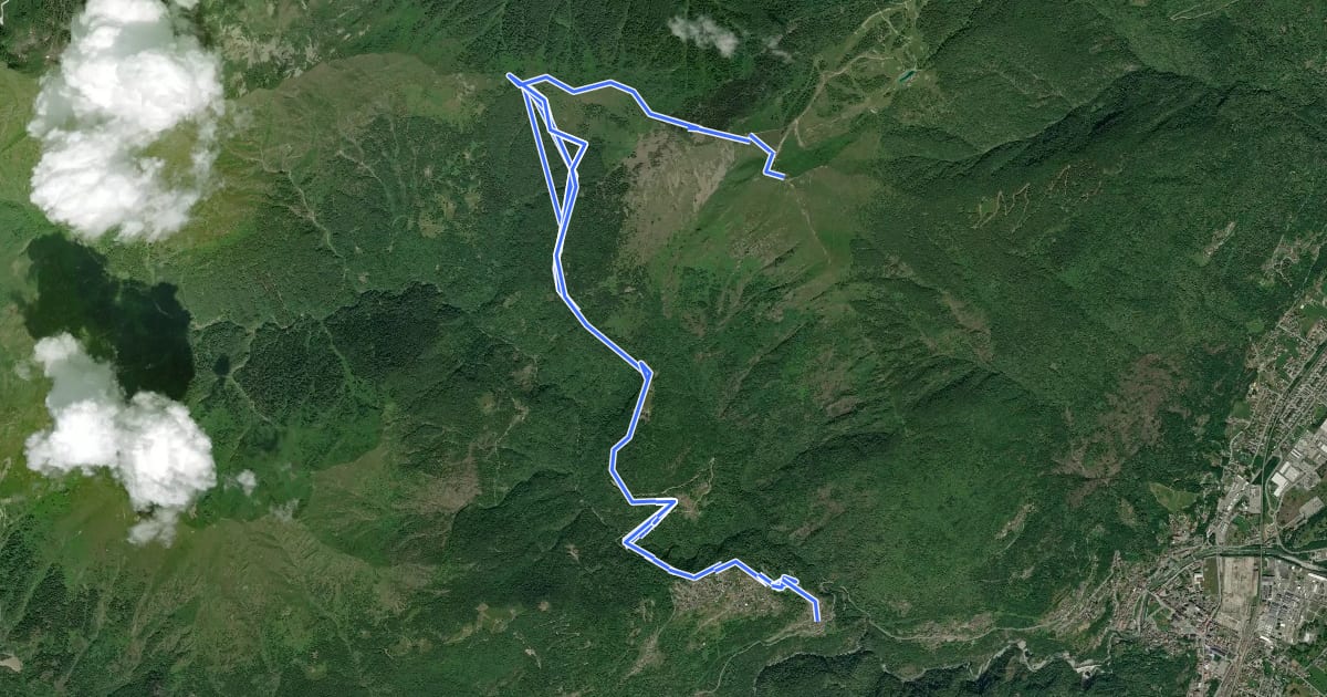 Маршрут C04 - Cresti - Montescheno - Aulamia - Moncucco на спутниковом снимке