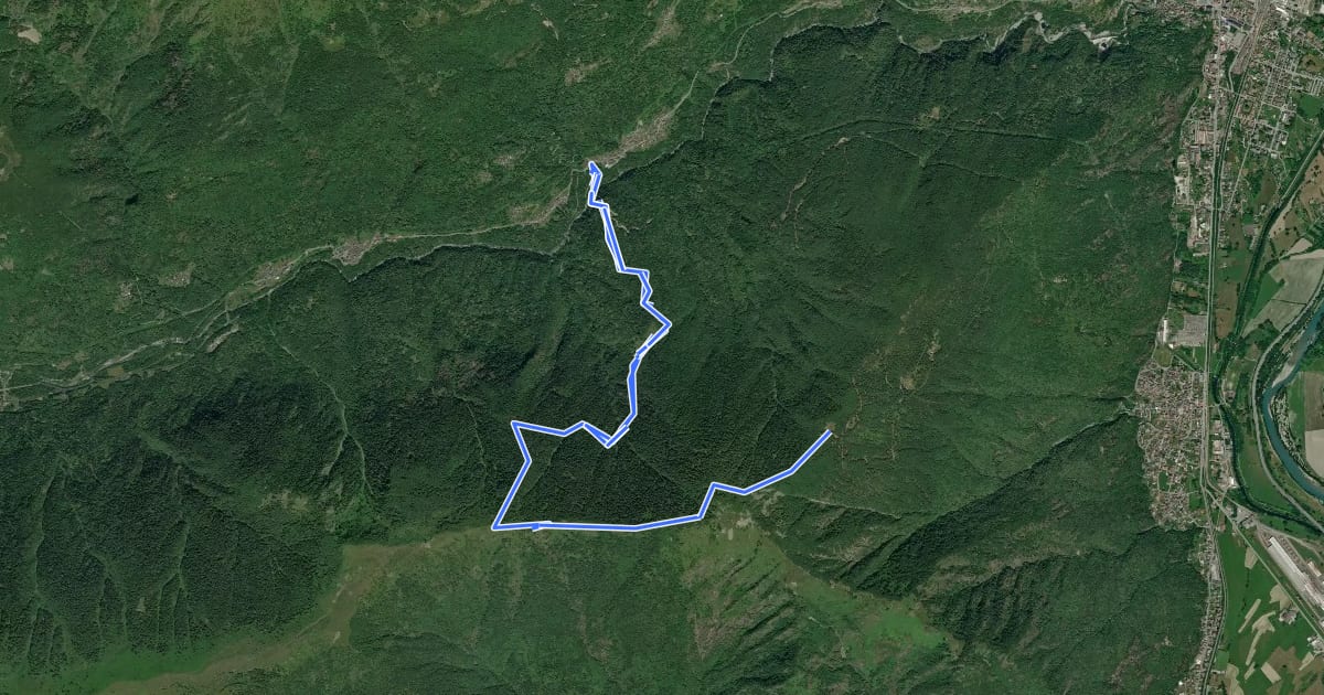 Маршрут C07 - Seppiana - Alpe Zii - Alpe San Giacomo на спутниковом снимке