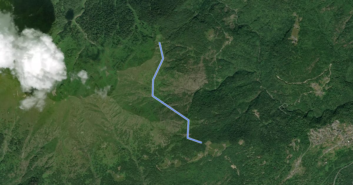 Маршрут C08f - Alpe Faiu - Alpe Corti - Alpe Praraccio на спутниковом снимке
