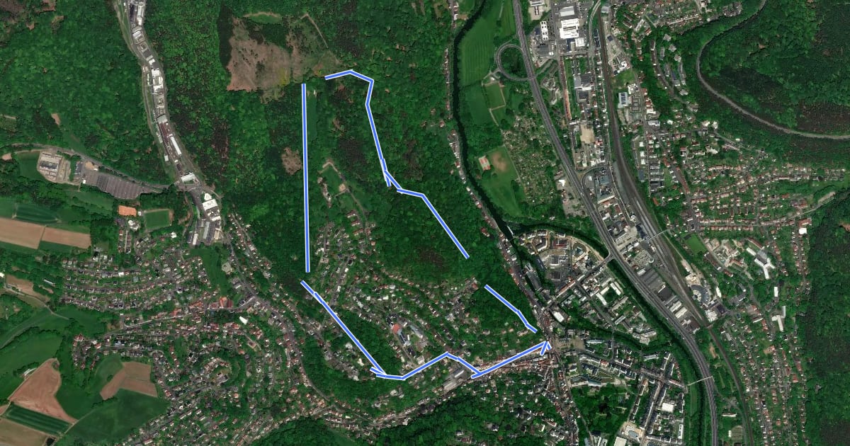 Маршрут [C1] - Rundwanderweg des Verkehrs- und Verschönerungsvereins Marburg на спутниковом снимке