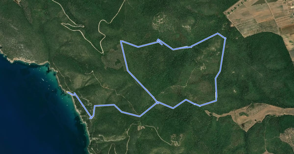 Маршрут C1 Salto del Cervo на спутниковом снимке