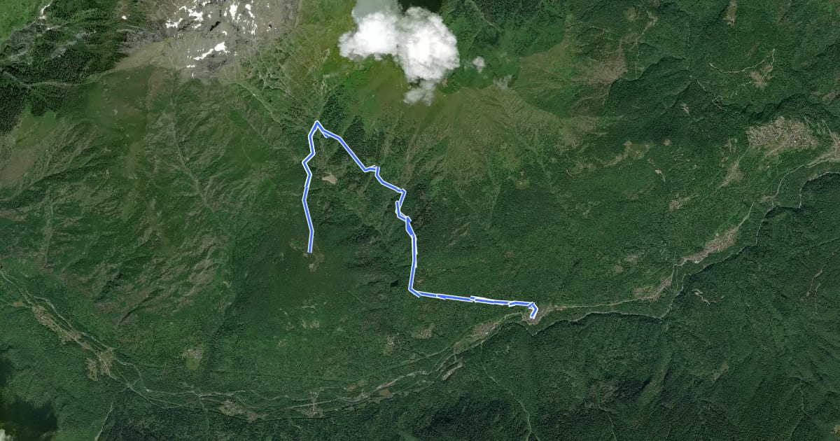 Маршрут C12 - Viganella - Alpe Barco - Alpe Cavallo на спутниковом снимке