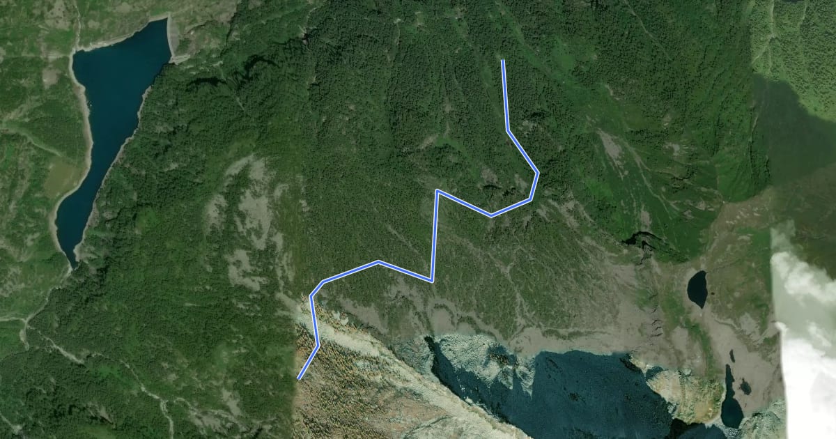 Маршрут C19a -Alpe Crevaloscia - Alpe Larticcio - Alpe Valaverta на спутниковом снимке