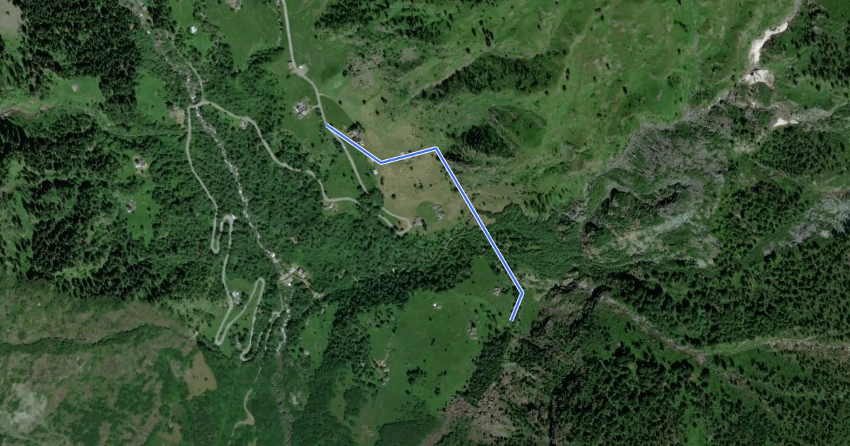 Маршрут C20c - bivio C27, Alpe Campo - bivio C20 на спутниковом снимке