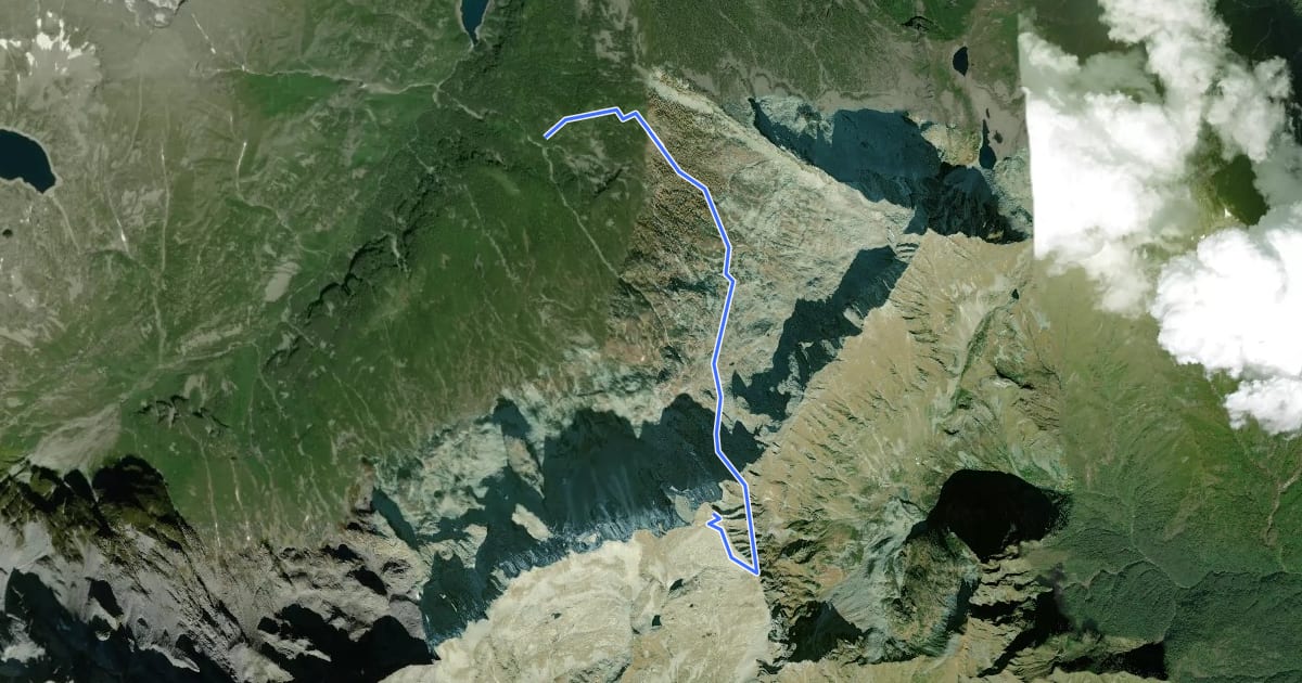 Маршрут C21 - Alpe Torgna, bivio C23 - Alpe Valaverta - Pizzo San Martino на спутниковом снимке