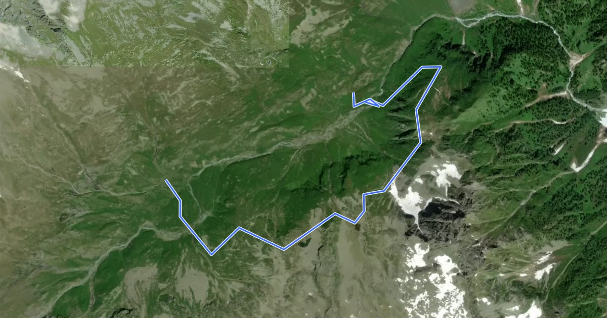 Маршрут C25 - Alpe Campolamana - Laghi dei Pozzoli - Lanche di Camasco на спутниковом снимке