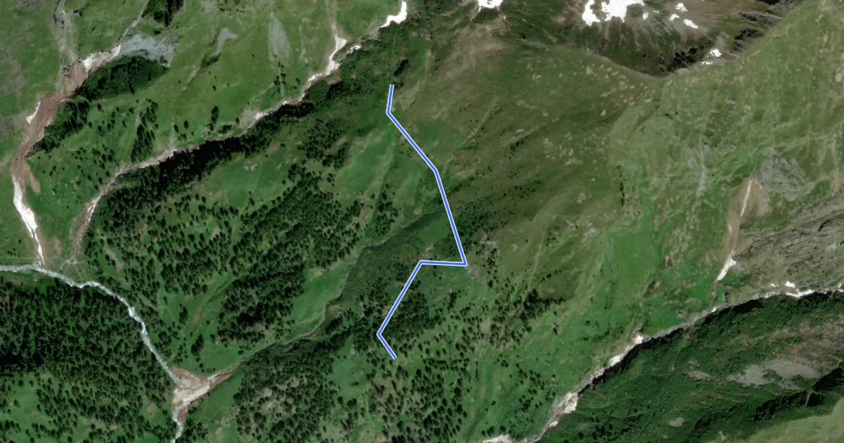 Маршрут C26r - bivio C26a - Alpi di Teste, bivio C26a на спутниковом снимке