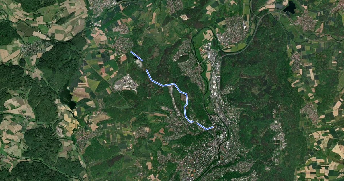 Маршрут [C3] - Wanderweg des Verkehrs- und Verschönerungsvereins Marburg - Elisabethkirche - Michelbach на спутниковом снимке