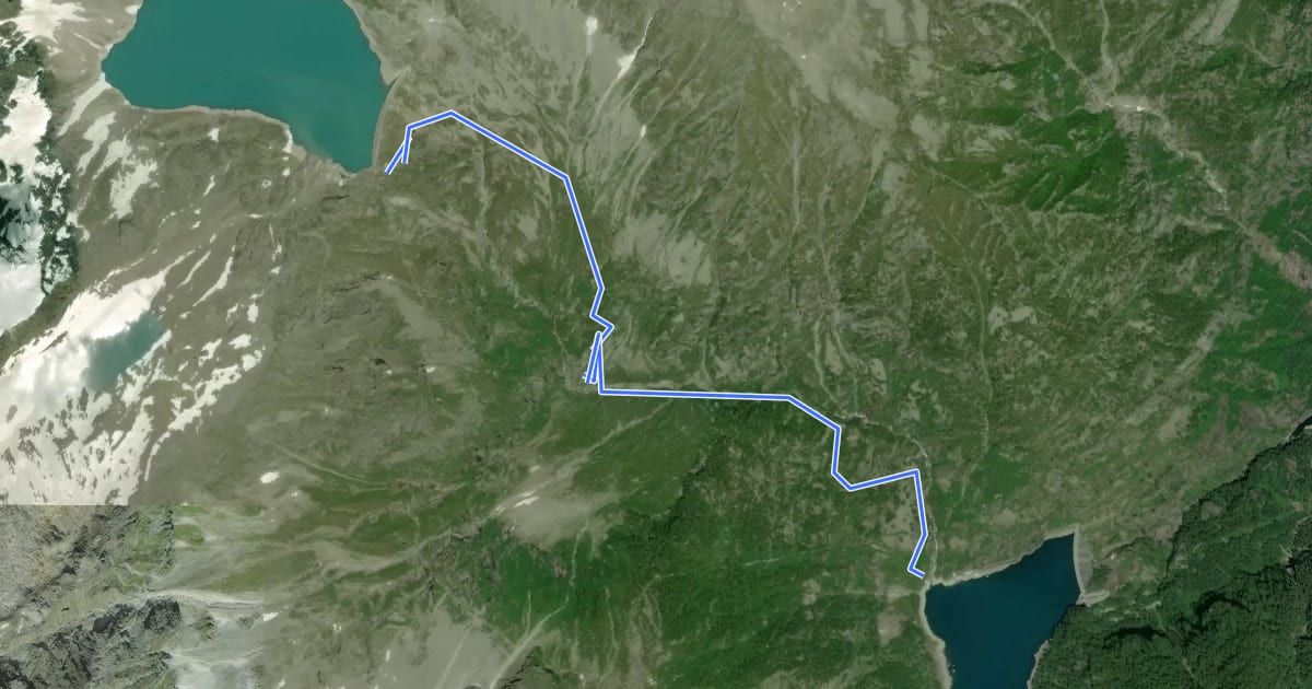 Маршрут C34 - Lago di Campliccioli - Lago di Camposecco на спутниковом снимке