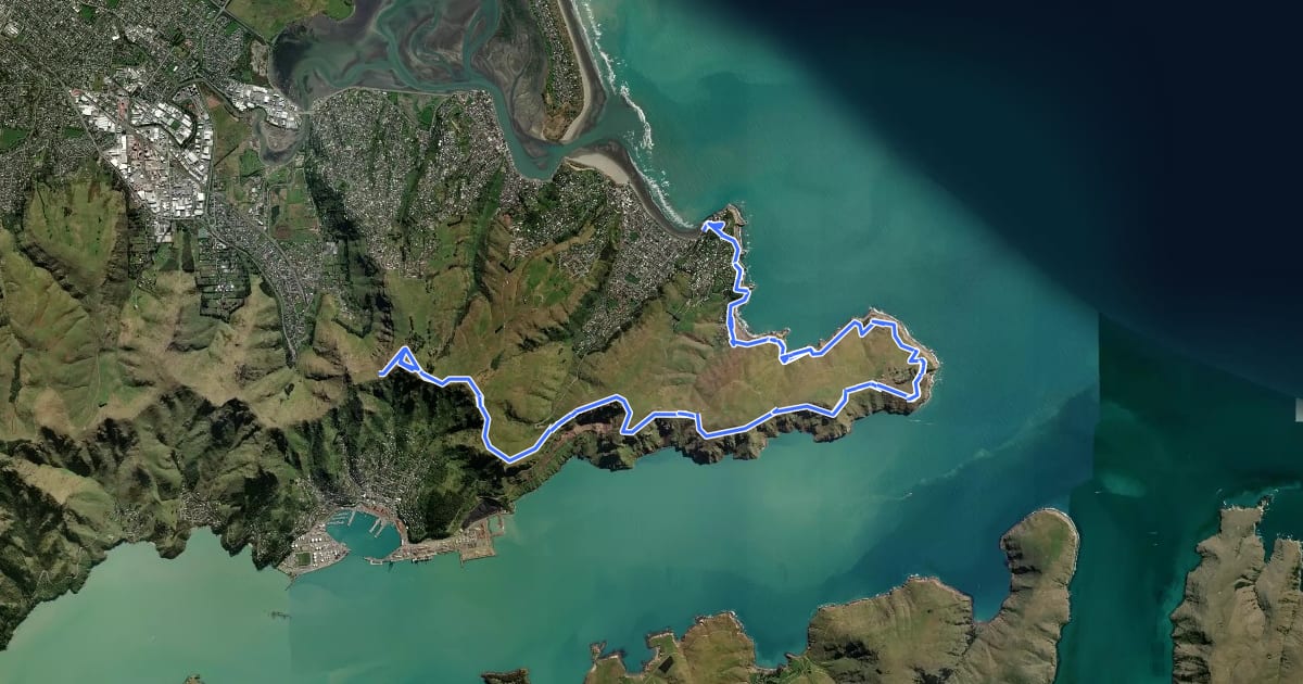 Маршрут C360a Godley Cliffs на спутниковом снимке
