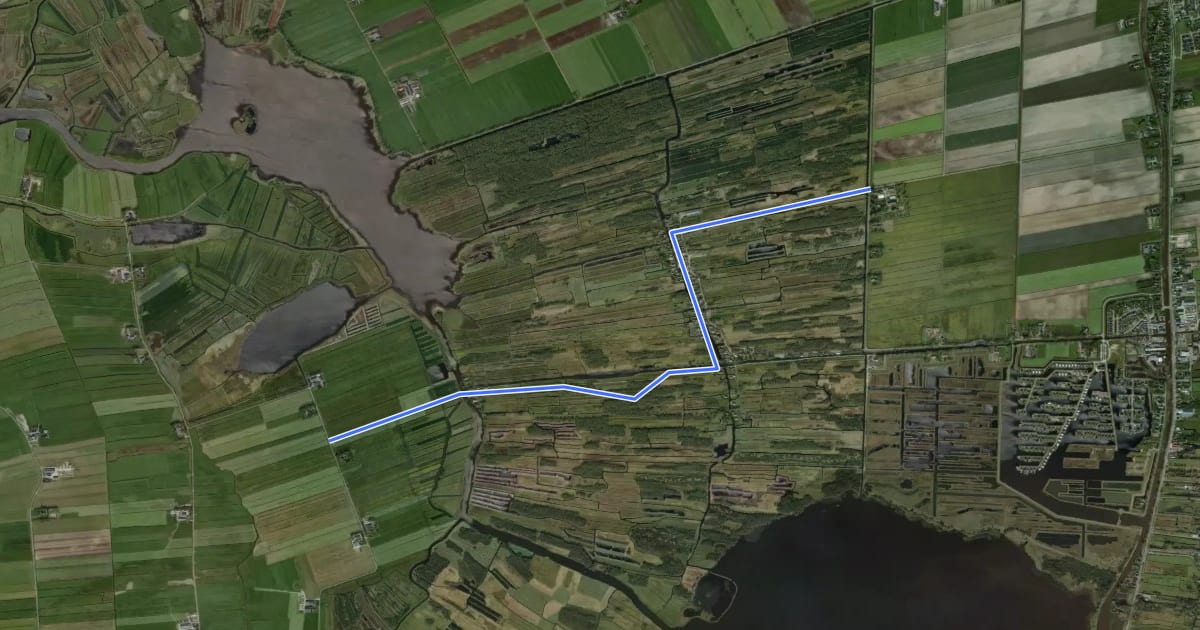 Маршрут C38-D56 на спутниковом снимке